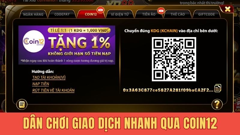 Dân chơi giao dịch nhanh qua Coin12