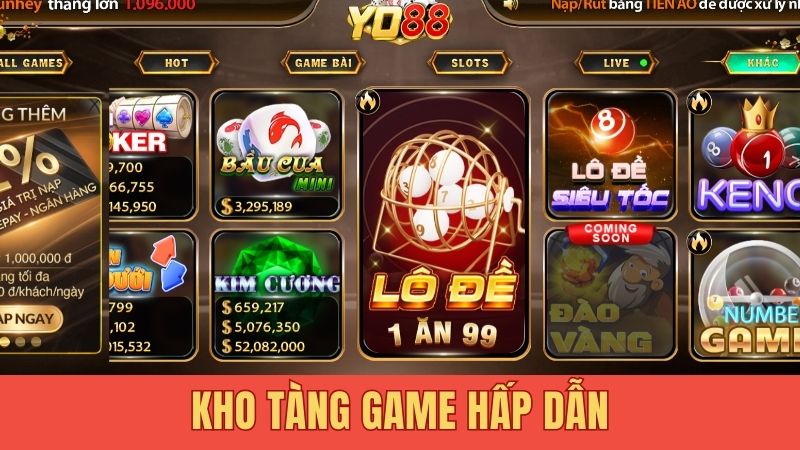 Kho tàng game hấp dẫn