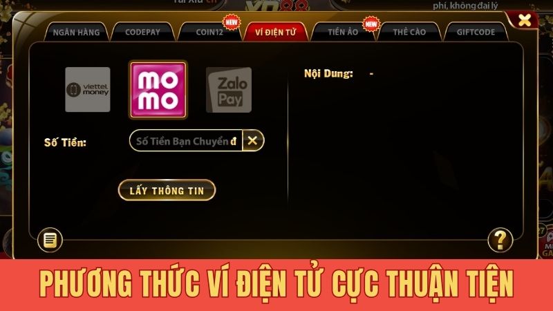 Phương thức ví điện tử cực thuận tiện