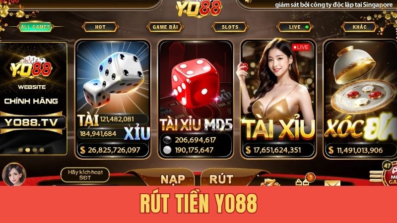 Rút tiền Yo88 cực dễ dàng
